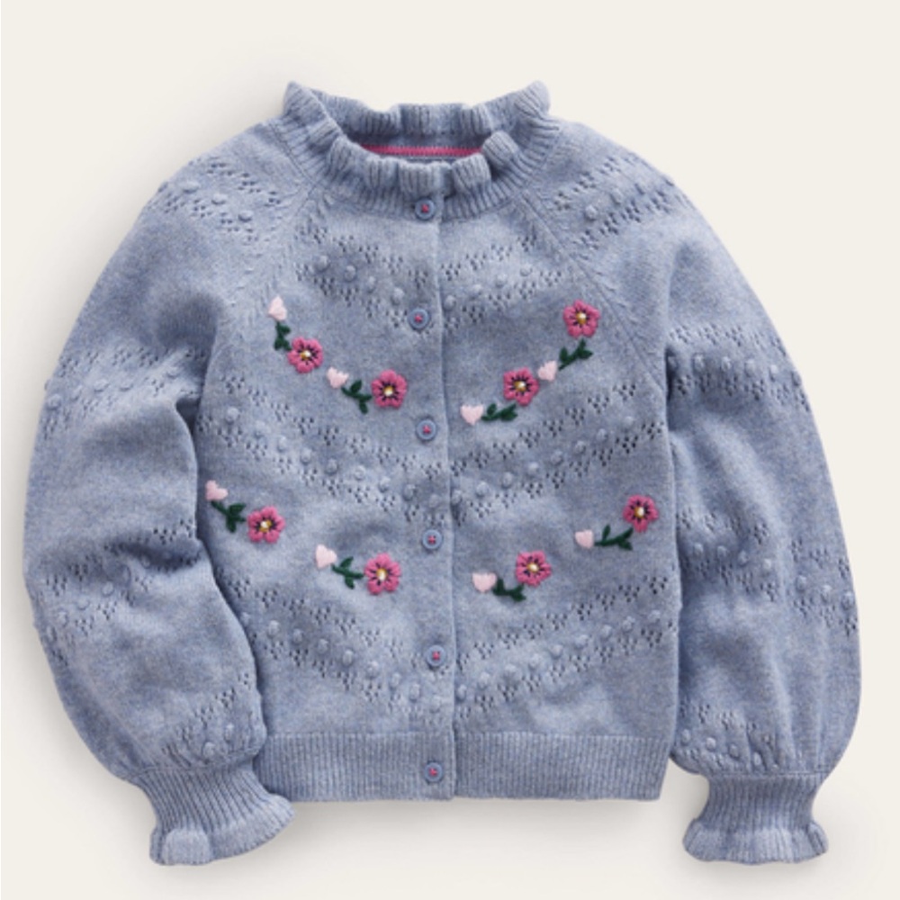 MINI BODEN Embroidered Cardigan